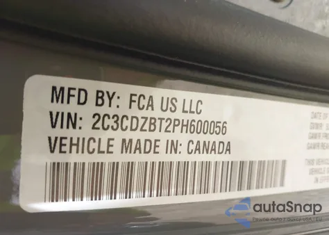 2023 Dodge Challenger R/T z USA, uszkodzony, nr VIN 2C3CDZBT2PH600056